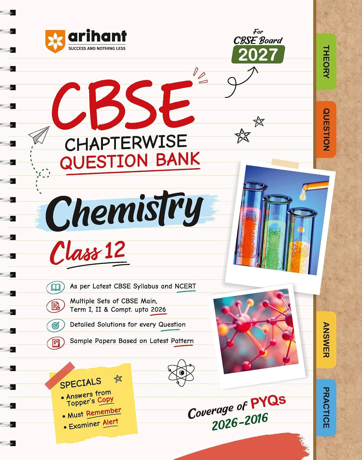  Arihant CBSE Class 12 Chemistry Question Bank  For Board Exam 2027