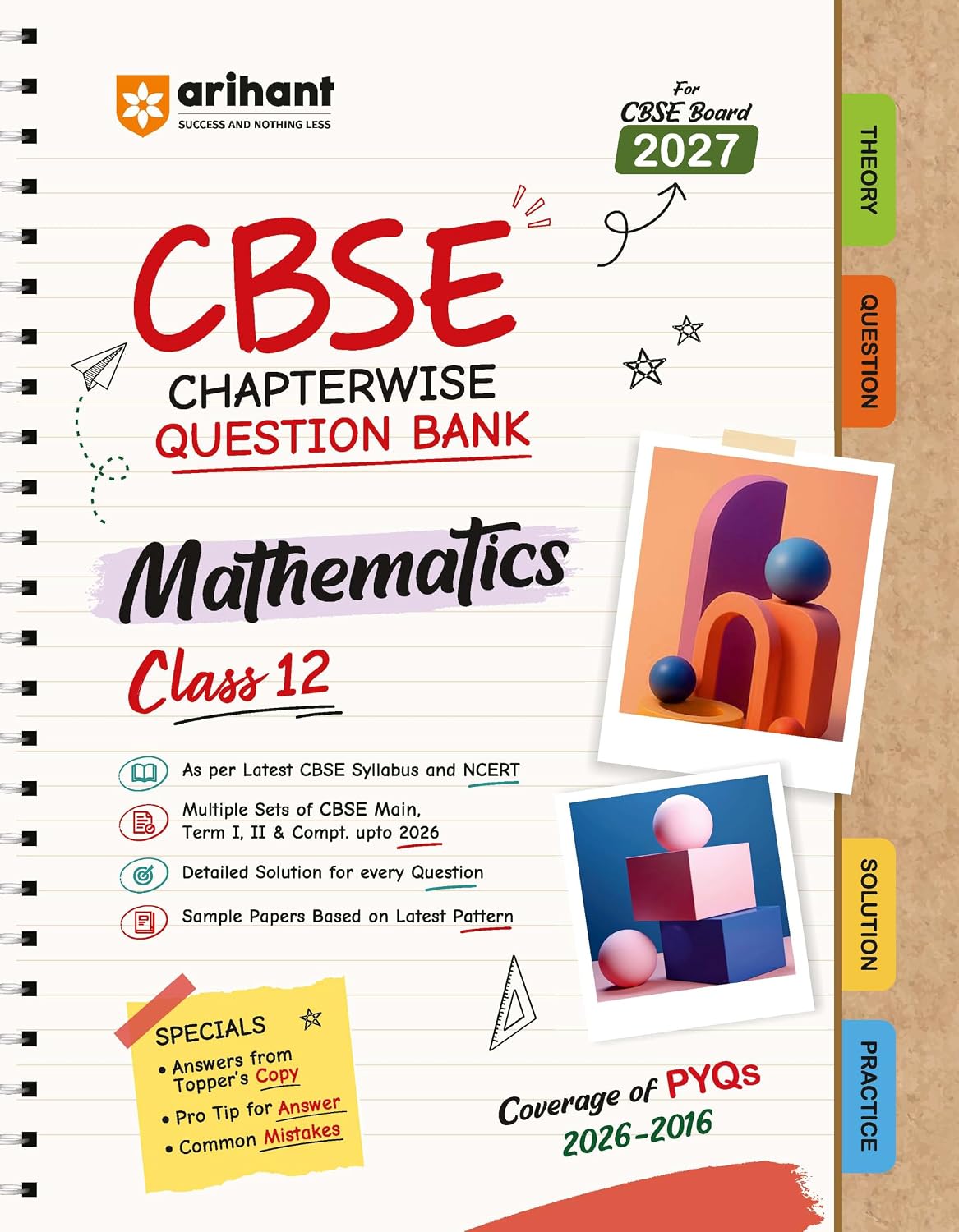  Arihant CBSE Class 12 Mathematics Question Bank  For Board Exam 2027