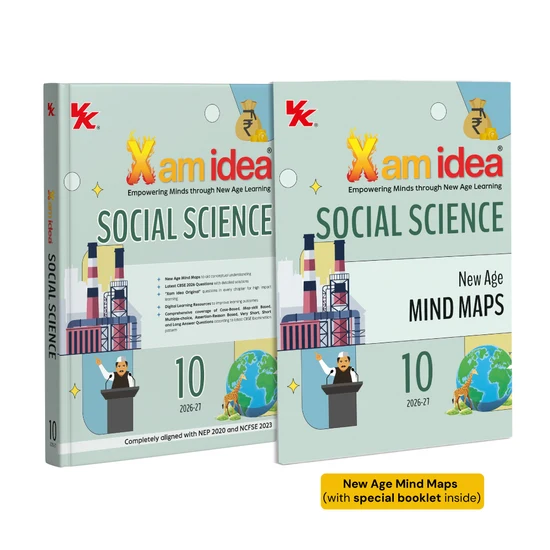 Xam idea Social Science Class 10 Question Bank Exam 2026-27 With New Age Mind Maps