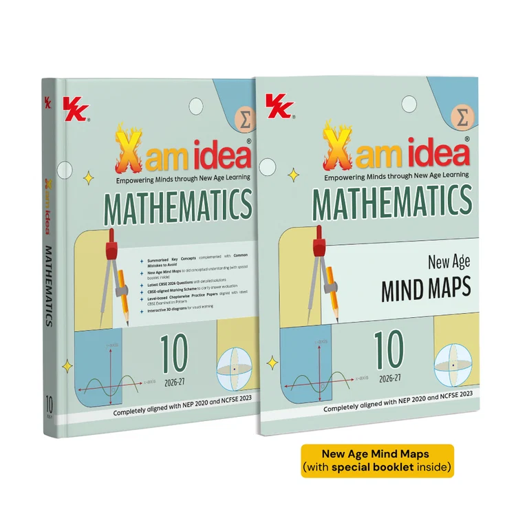 Xam idea Mathematics Class 10 Question Bank Exam 2026-27 With New Age Mind Maps