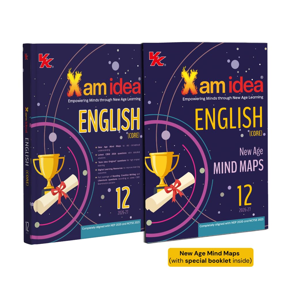 Xam idea English Core Class 12 Question Bank Exam 2026-27 With New Age Mind Maps – image 1