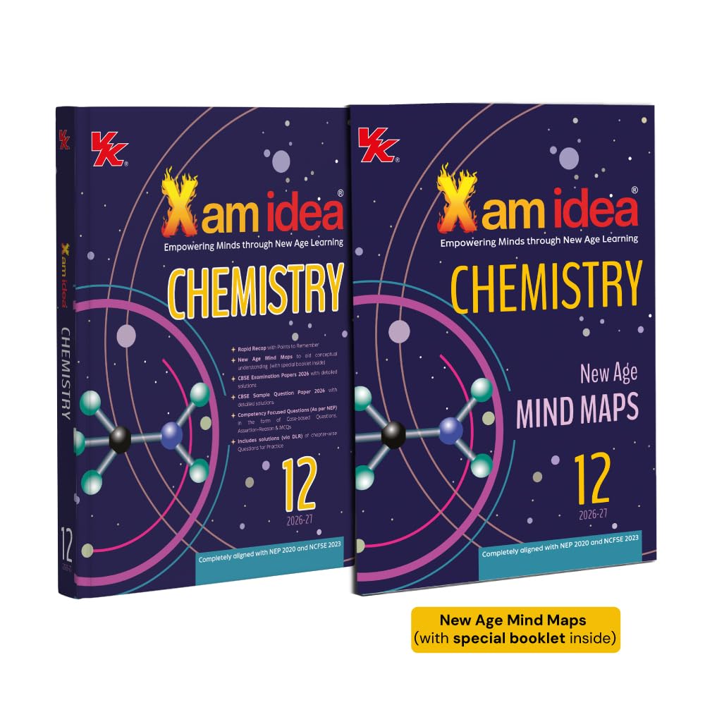 Xam idea Chemistry Class 12 Question Bank Exam 2026-27 With New Age Mind Maps