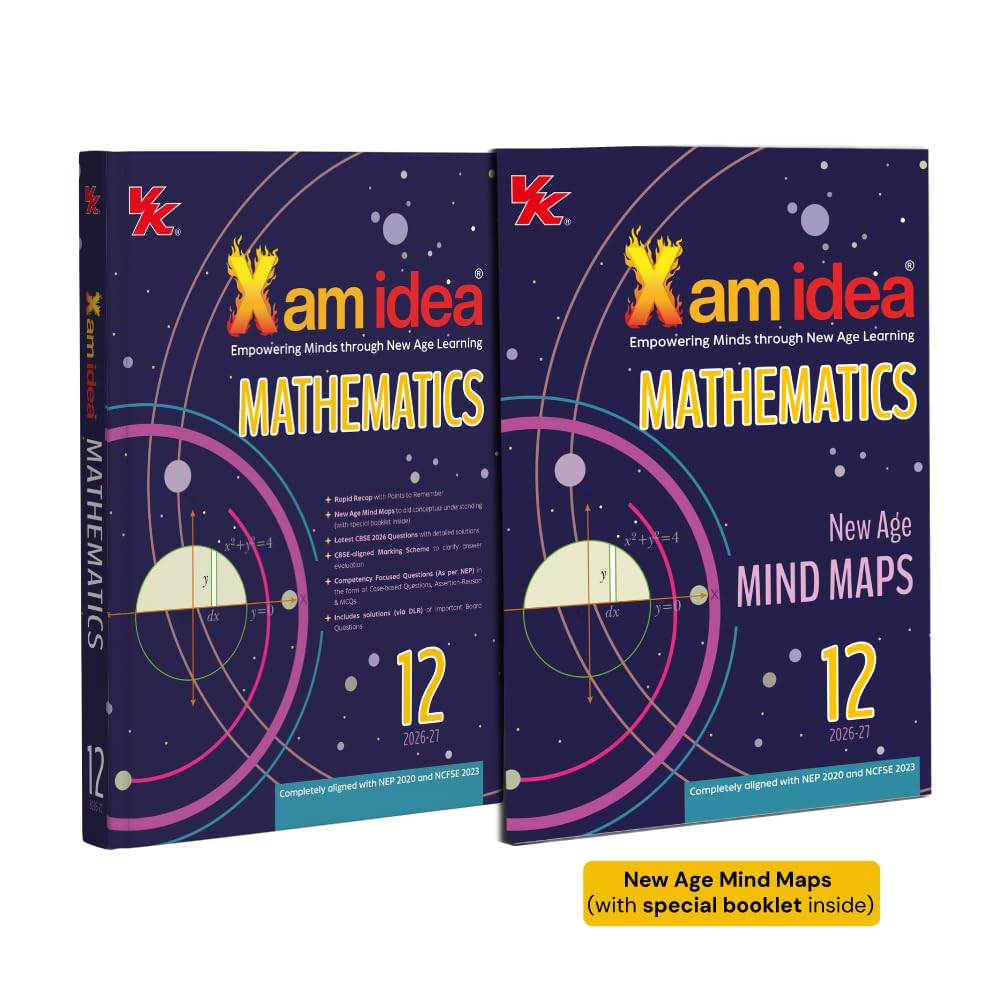 Xam idea Mathematics Class 12 Question Bank Exam 2026-27 With New Age Mind Maps
