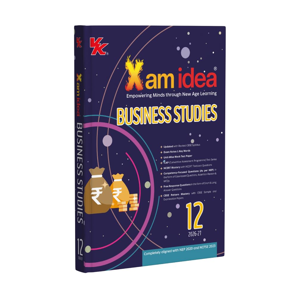 Xam idea Business Studies Class 12 Question Bank Exam 2026-27 