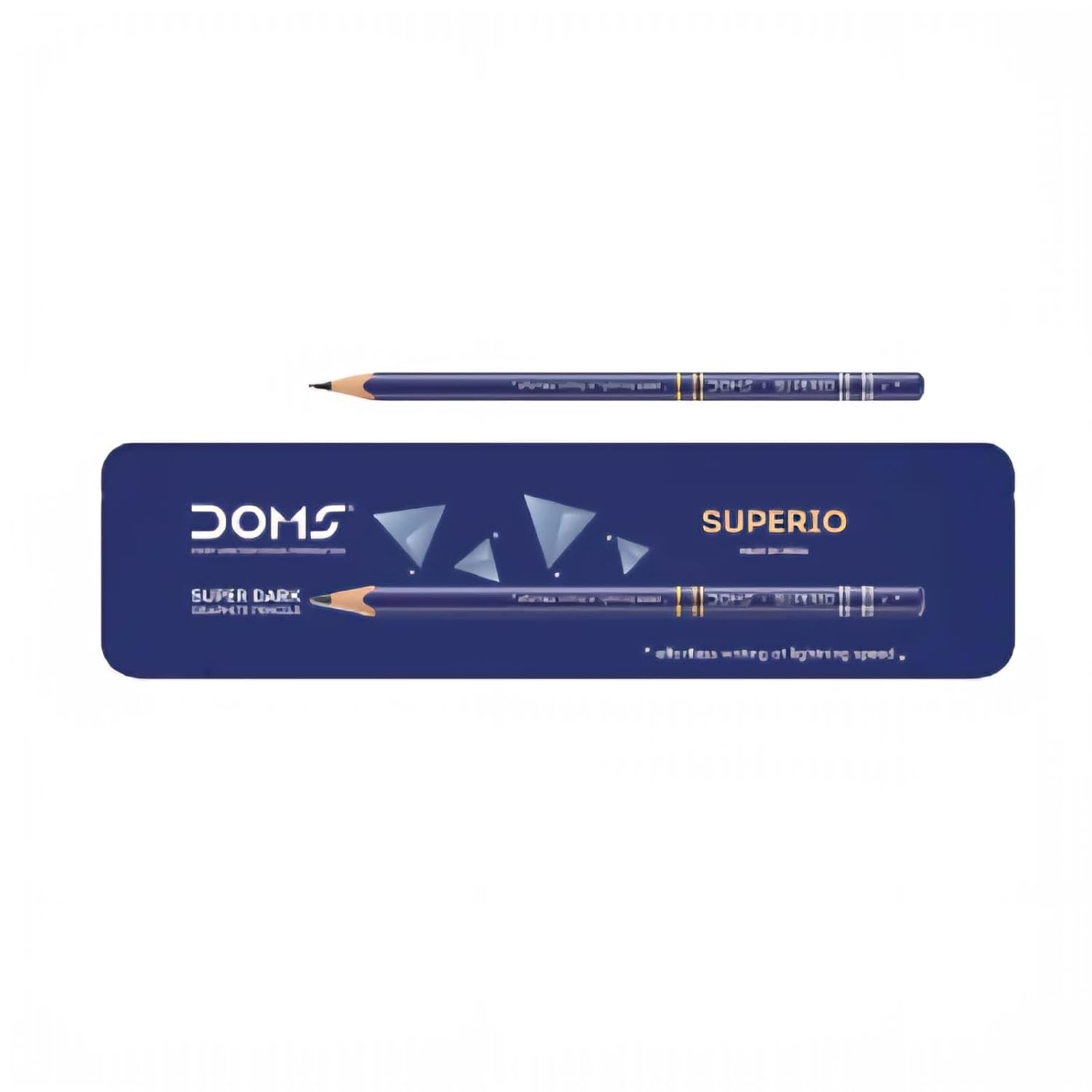 Doms Superio Extra Super Dark HB/2 Graphite Pencils  Triangular Body, Comfortable Grip