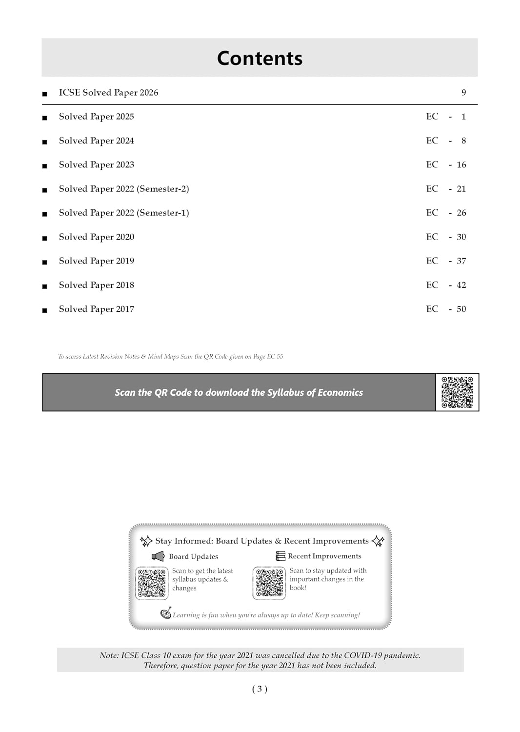 Oswaal ICSE Economics Class-10 (10 Previous Years' Solved papers Year-wise (2017-2026) – image 2