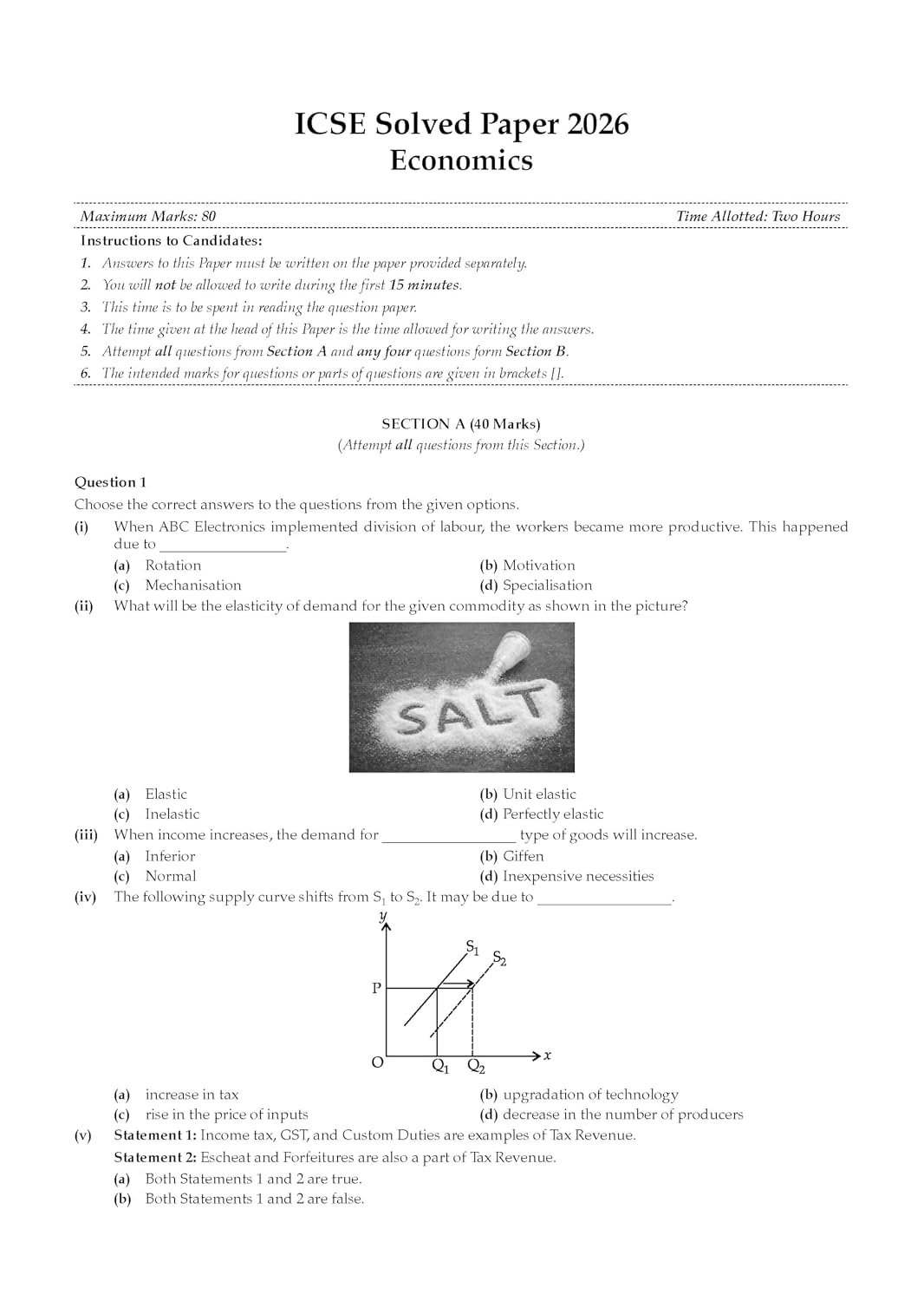  Oswaal ICSE Economics Class-10 (10 Previous Years' Solved papers Year-wise (2017-2026) – image 3