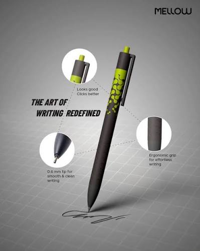  WIN Mellow Black Ball Pen Assorted Body Colors
