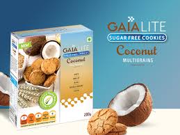 Gaia Lite Sugar Free Coconut Multigrain Cookies (200 g) – image 3