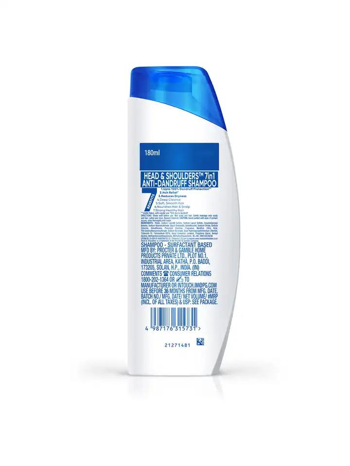 Head & Shoulders 7 in 1 Anti-Dandruff Shampoo – 180 ml – image 2