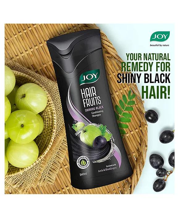 Joy Hair Fruits Shining Black Shampoo – Amla & Black Grapes – 340 ml – image 3