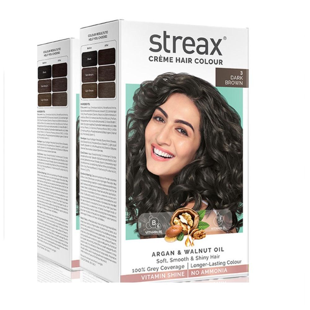 Streax Cream Hair Colour – 3 (Dark Brown) – 50 ml – image 2