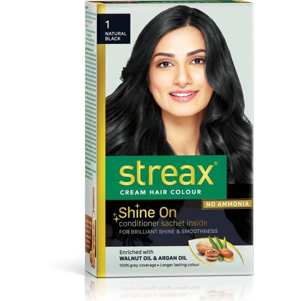 Streax Cream Hair Colour – 1 (Natural Black) – 50 ml – image 2