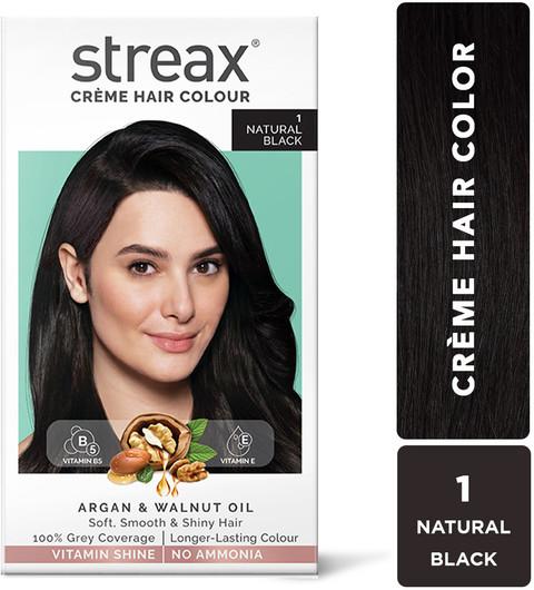 Streax Cream Hair Colour – 1 (Natural Black) – 50 ml