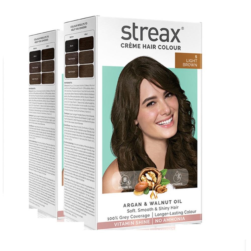 Streax Cream Hair Colour – 5 (Light Brown) – 50 ml – image 3