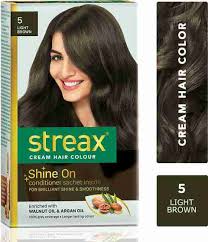 Streax Cream Hair Colour – 5 (Light Brown) – 50 ml – image 2