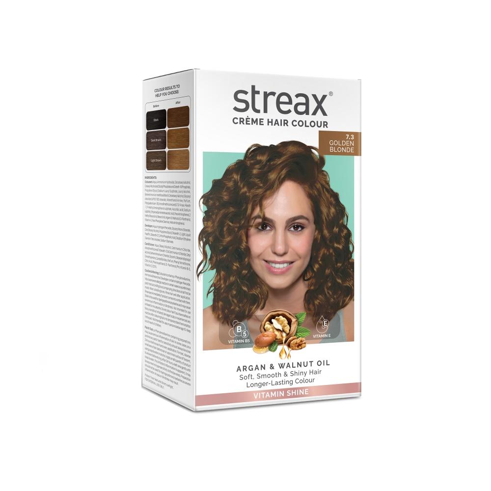 Streax Cream Hair Colour – 7.3 (Golden Blonde) – 50 ml