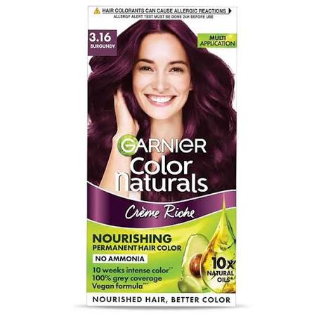 Garnier Color Naturals Hair Colour – 3.16 (Burgundy) – 60 ml – image 2