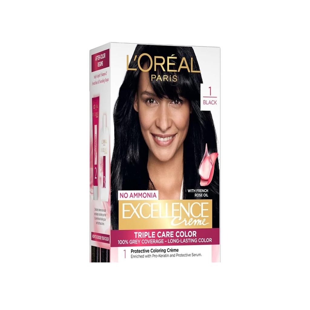 L'Oréal Paris Excellence Crème Triple Care Color – 1 Black – 72 ml