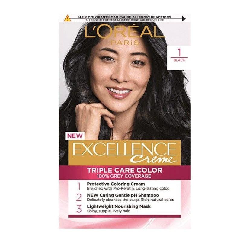 L'Oréal Paris Excellence Crème Triple Care Color – 1 Black – 72 ml – image 3