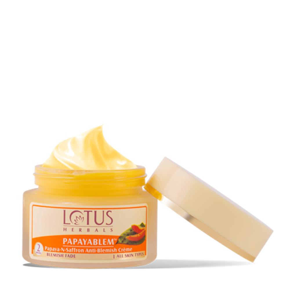 Lotus Herbals Papayablem Papaya-N-Saffron Anti-Blemish Cream – 50 g – image 3
