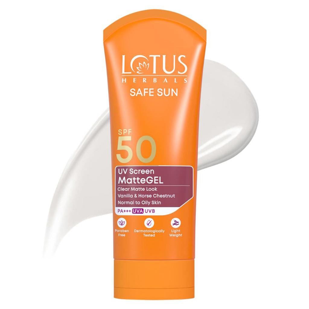 Lotus Herbals Safe Sun UV Screen MatteGEL Sunscreen SPF 50 PA+++ – 100 g