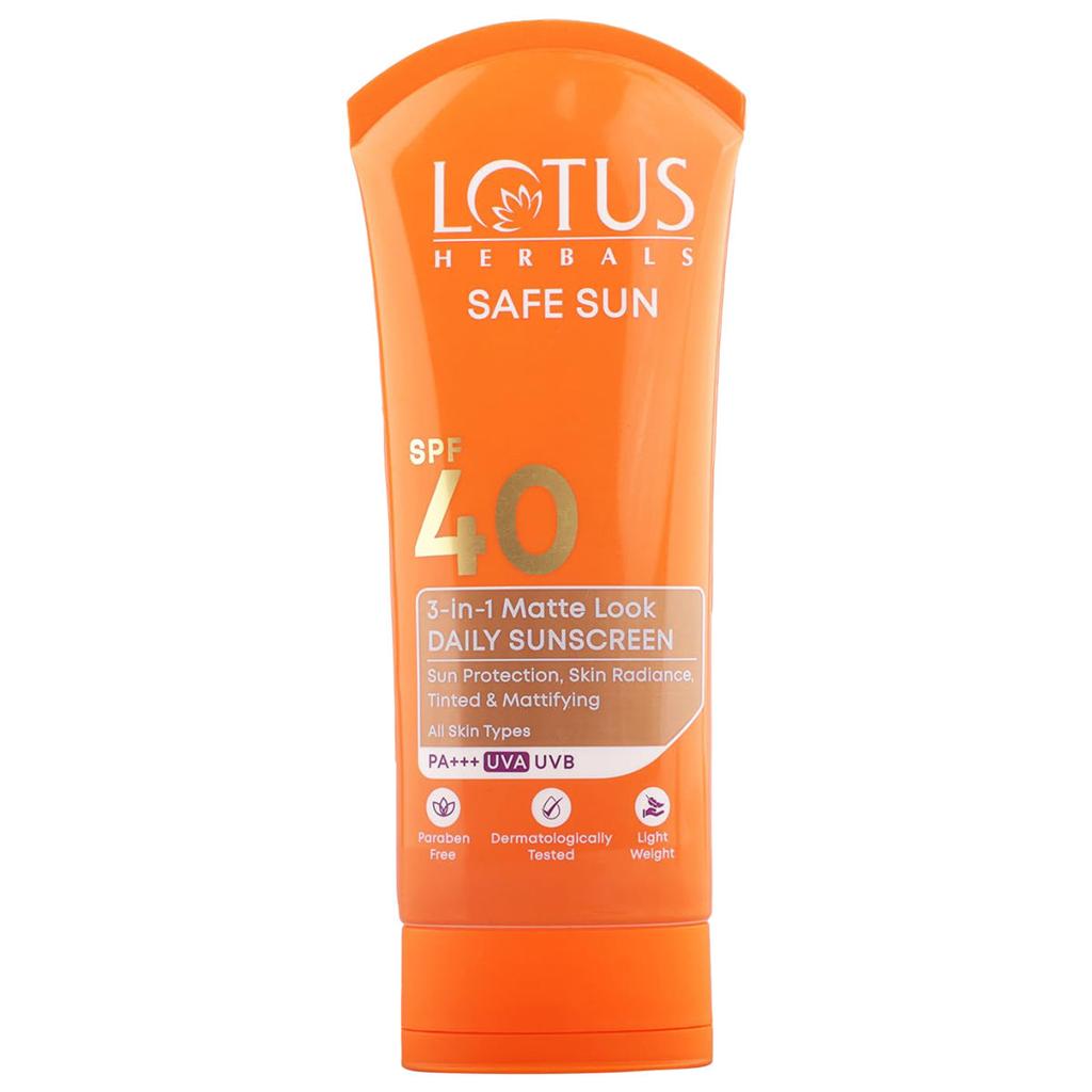 Lotus Herbals Safe Sun Sunscreen Cream SPF 40 PA++ – 100 g – image 1