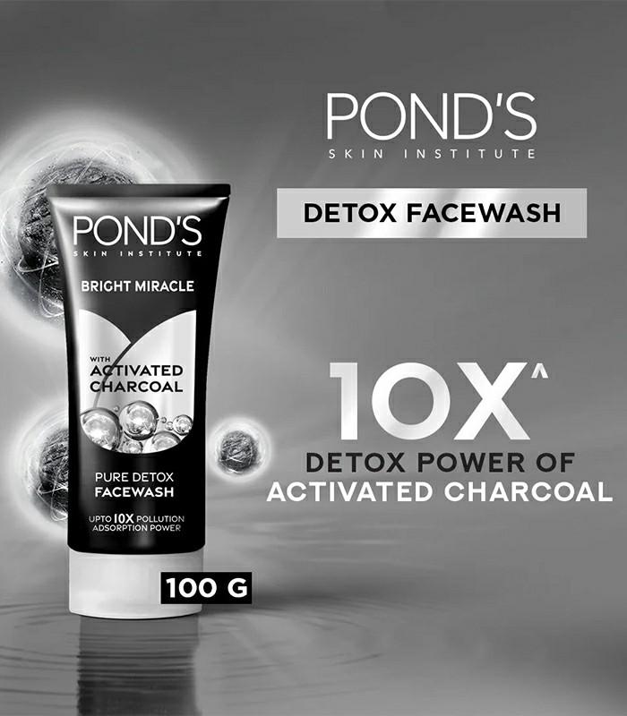 Pond’s Bright Beauty Detox Face Wash with Activated Charcoal – 100 g – image 3