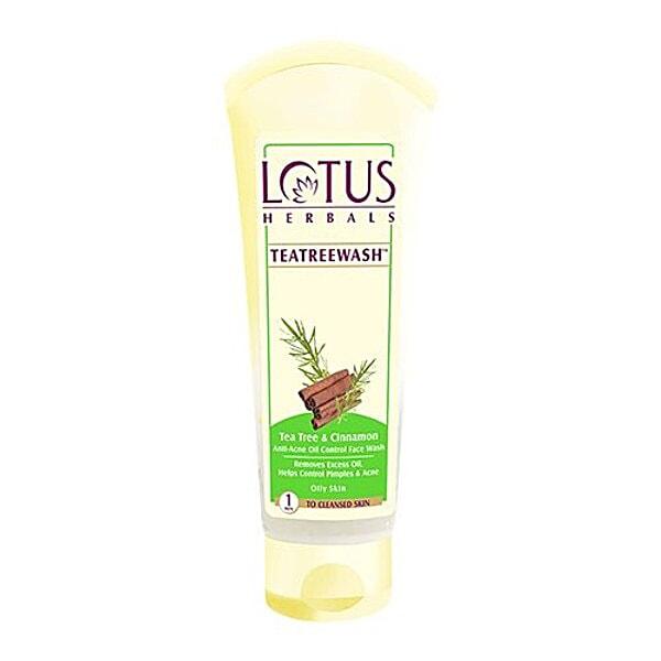 Lotus Herbals Teatreewash Tea Tree & Cinnamon Anti-Acne Oil Control Face Wash – 80 g