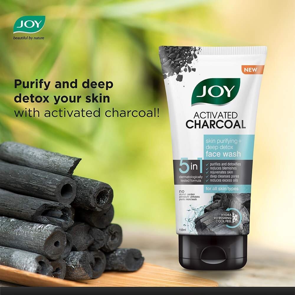 Joy Activated Charcoal 5-in-1 Face Wash – 100 ml – image 2
