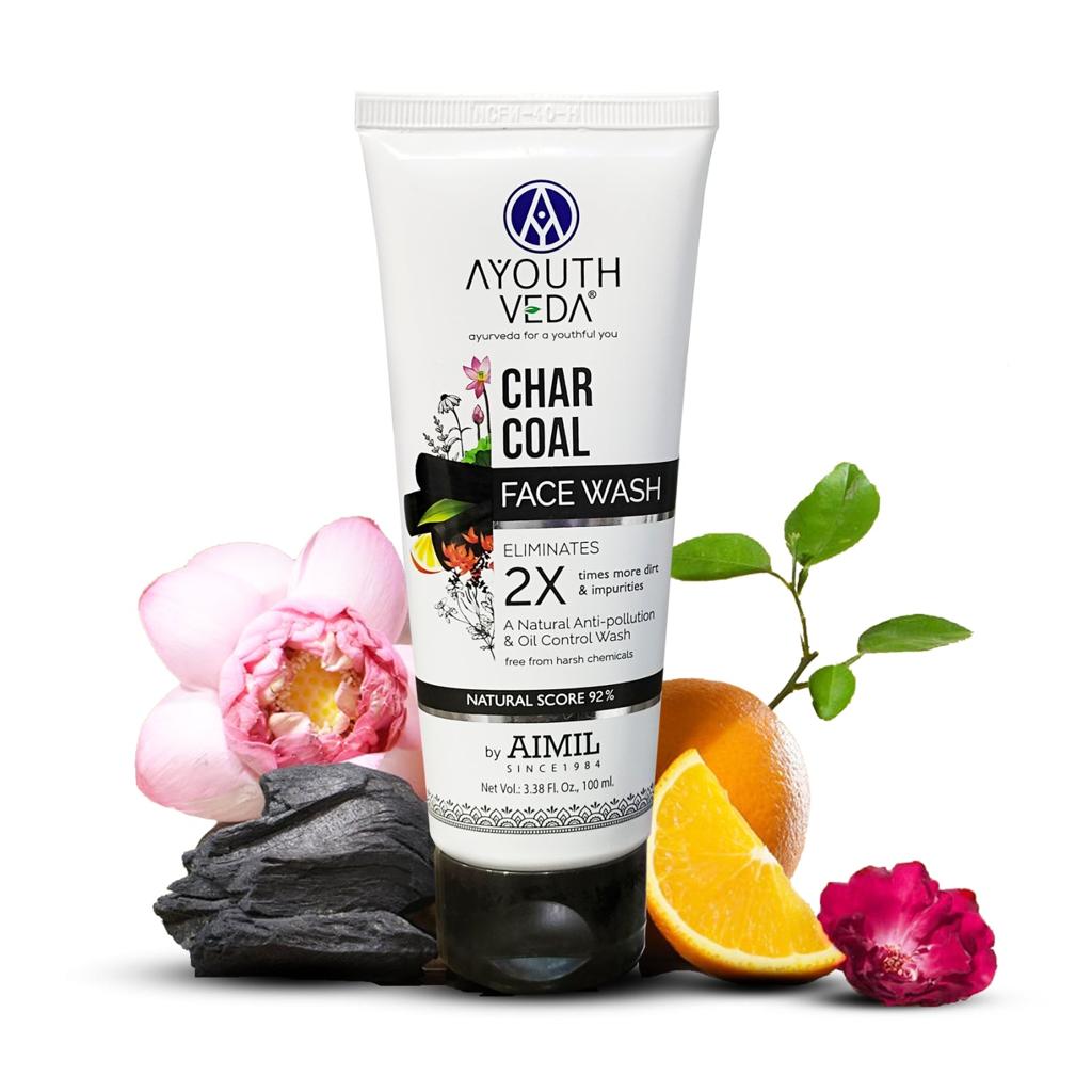Ayouthveda Charcoal Face Wash – 100 ml – image 2