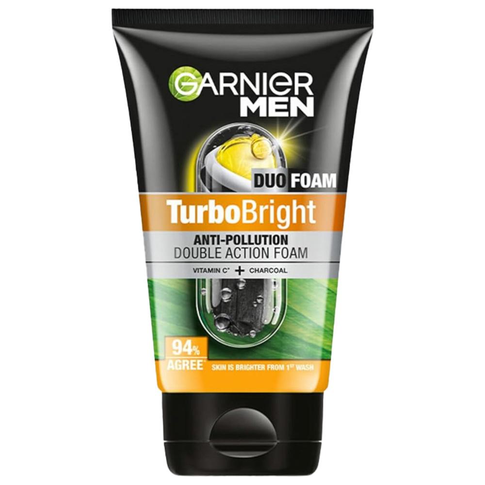 Garnier Men Turbo Bright Anti-Pollution Double Action Foam Face Wash – 50 g