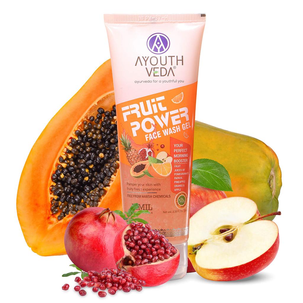 Ayouthveda Fruit Power Face Wash Gel – 100 ml – image 2