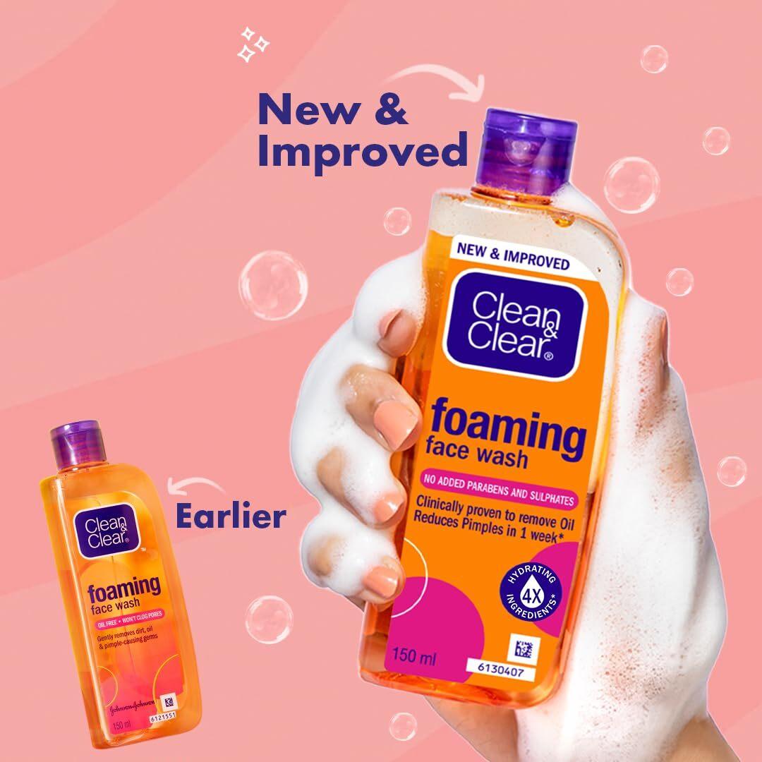 Clean & Clear Foaming Face Wash – 150 ml – image 3