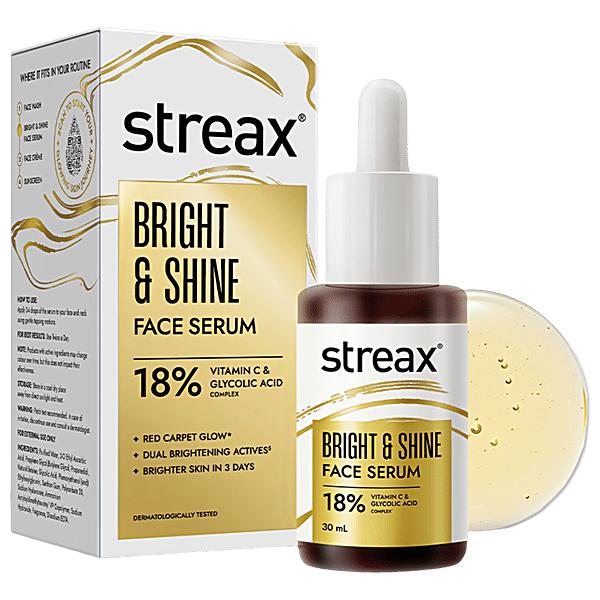 Streax Bright & Shine Face Serum – 7 ml – image 1