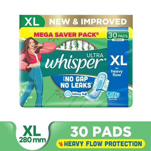 Whisper Ultra No Gap No Leaks XL – 30 Pads – image 2