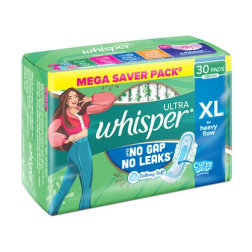 Whisper Ultra No Gap No Leaks XL – 30 Pads – image 3