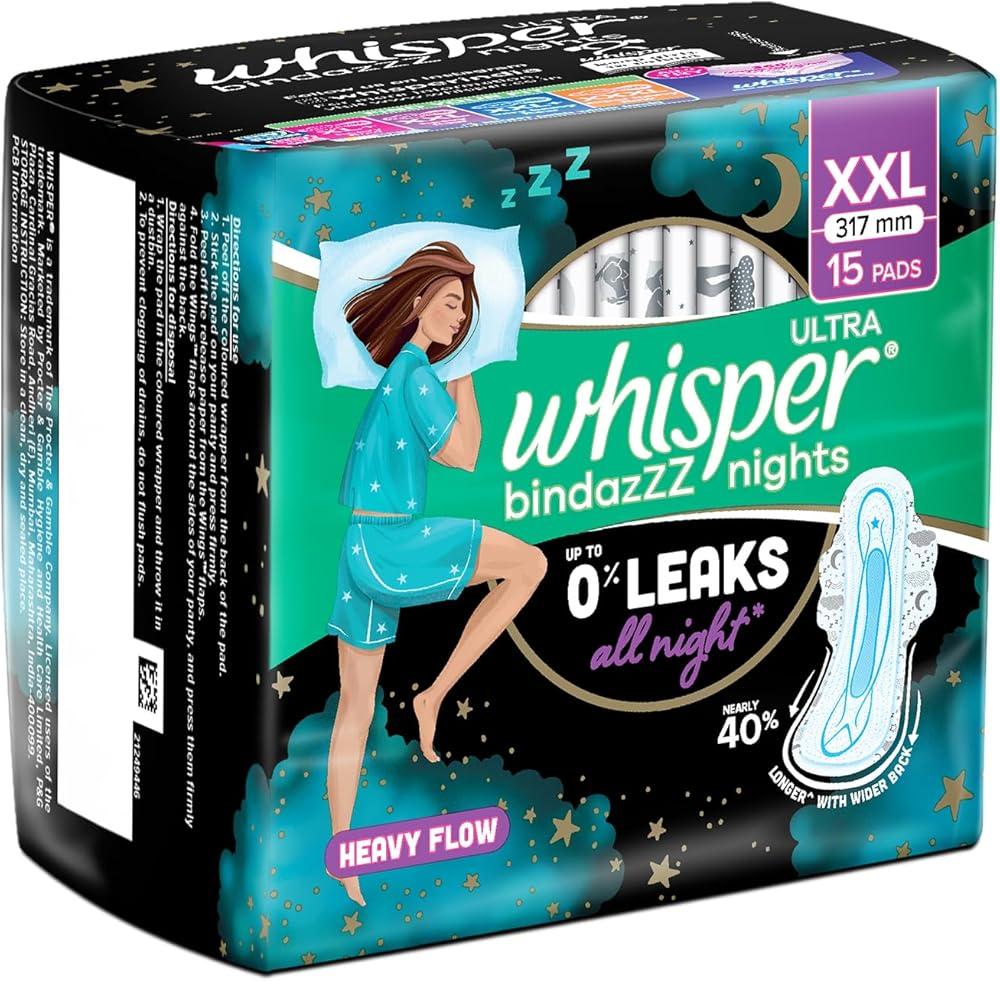 Whisper Ultra Bindazzz Nights XXL – 15 Pads – image 2
