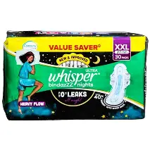 Whisper Ultra Bindazzz Nights XXL – 30 Pads – image 2