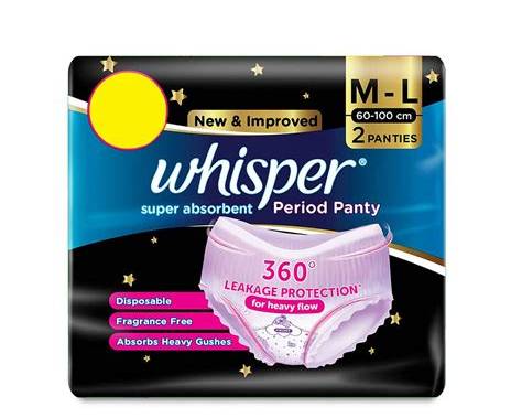 Whisper Super Absorbent Period Panty M–L – 2 Panties
