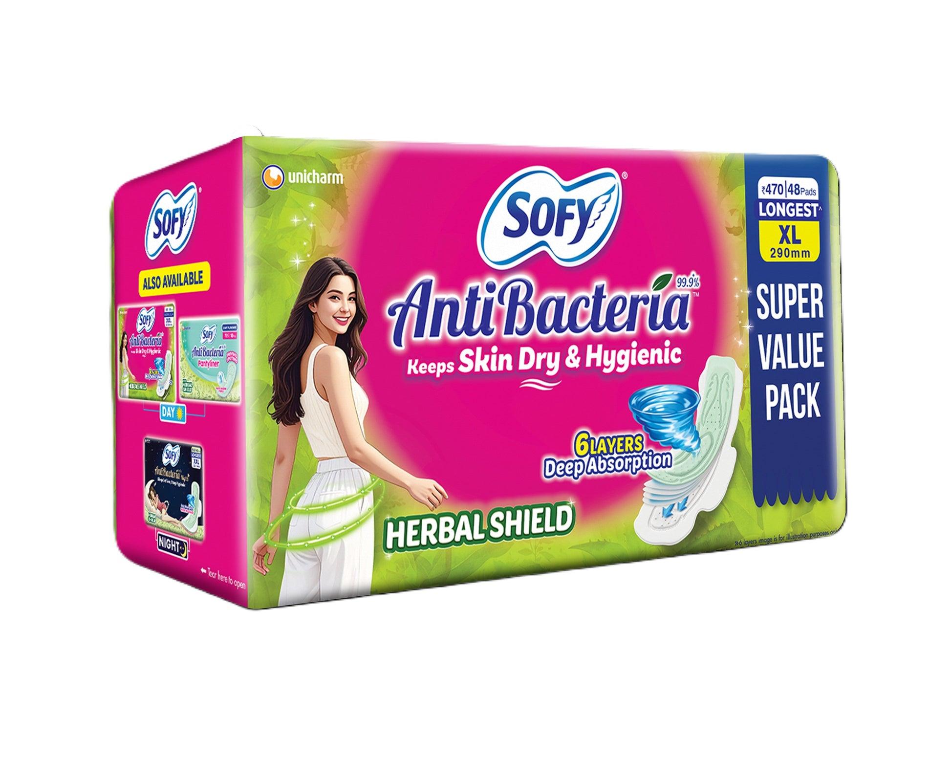 Sofy Antibacteria Herbal Shield XL – 48 Pads – image 4