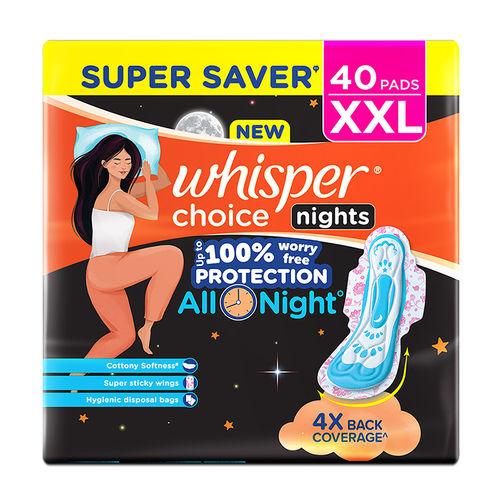 Whisper Choice All Night XXL – 40 Pads