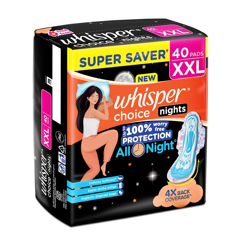 Whisper Choice All Night XXL – 40 Pads – image 2