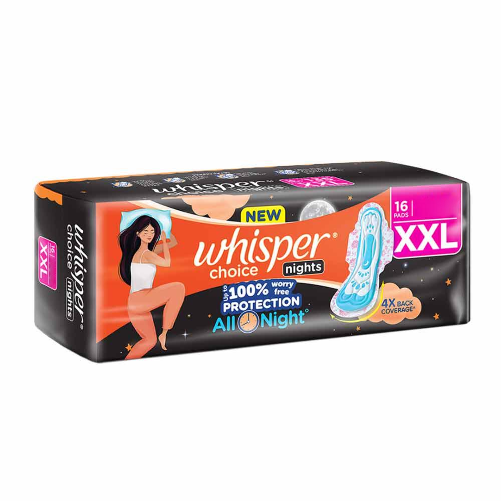Whisper Choice All Night XXL – 16 Pads – image 2