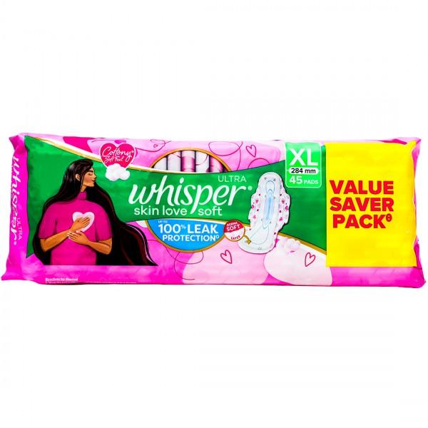 Whisper Ultra Skin Love Soft XL – 45 Pads – image 1