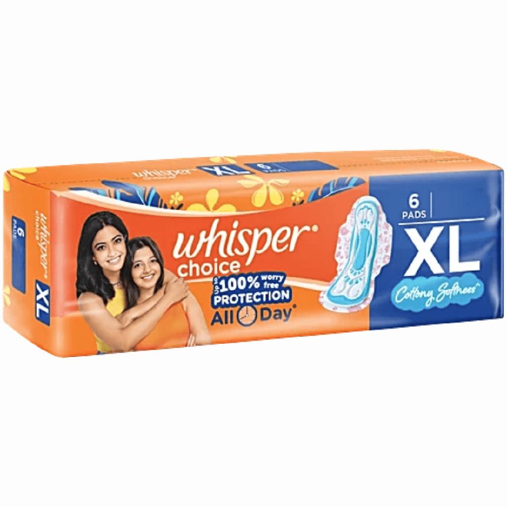 Whisper Choice All Day XL – 6 Pads
