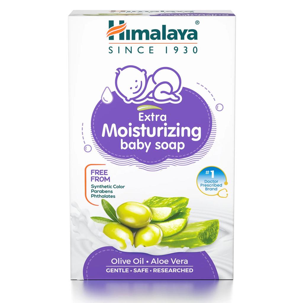 Himalaya Extra Moisturizing Baby Soap with Olive Oil & Aloe Vera – 125 g