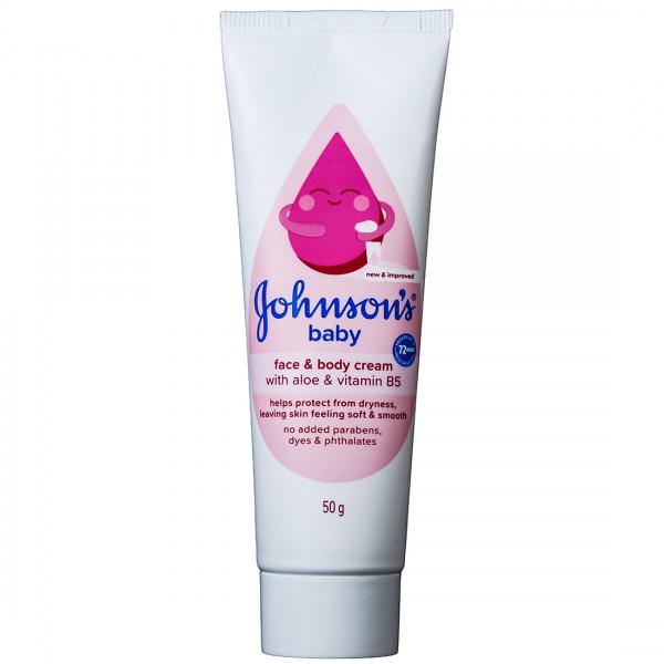 Johnson's Baby Face & Body Cream with Aloe & Vitamin B5 – 50 g