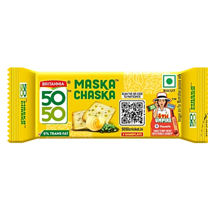Britannia 50 50 Maska Chaska Biscuits,