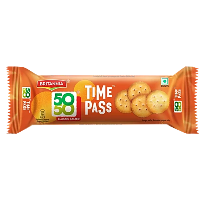 Britannia 50-50 Timepass Biscuits, 66 g – image 1